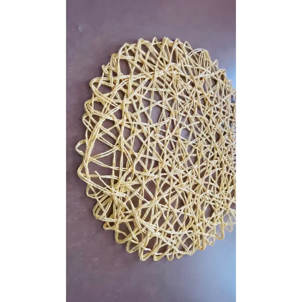 Set of 5 Round Woven Rattan Wicker Placemats 15